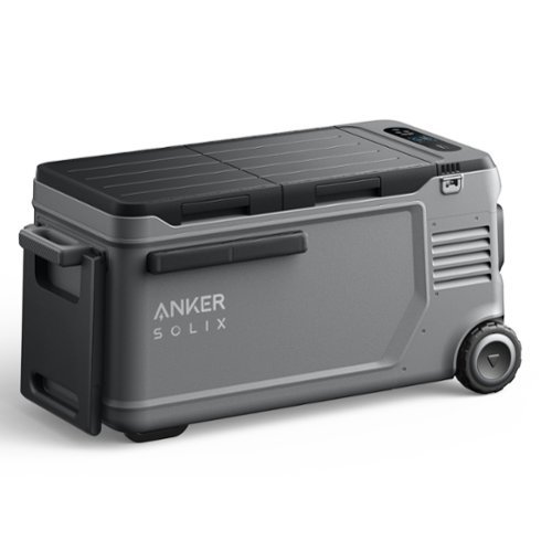 Anker - SOLIX Everfrost 2 Electric Cooler 58L(61QT) with 288Wh Plug in Battery, Refrigerator/Freezer, Powered by AC/DC/Solar - Gray