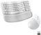 Logitech - Wave Keys and Lift Vertical Mouse Wireless Ergonomic Keyboard and Mouse Bundle with Cushioned Palm Rest - Off-White-Front_Standard