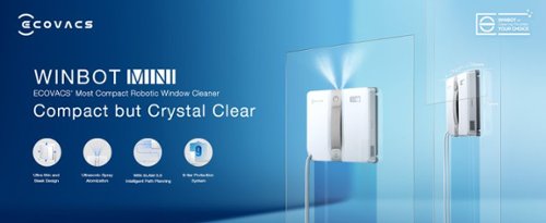 ECOVACS Robotics WINBOT Mini Window Cleaning Robot, Compact Design