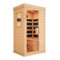 U-HOMY - Infrared Sauna - Space-Saving 360° Heat with Chromotherapy for Home/Gym - Wood color-Front_Standard