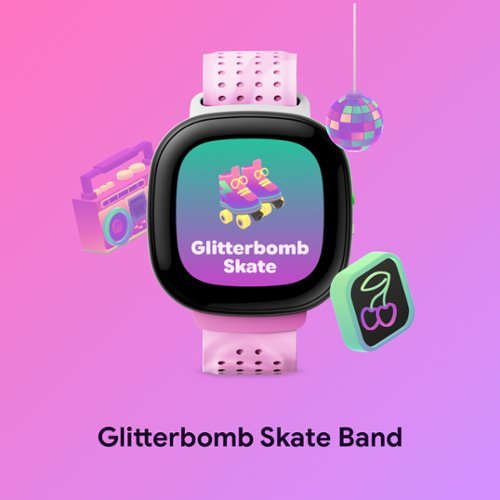 Fitbit Ace LTE - Glitterbomb Skate Active Band - Pink SHOP ONLINE