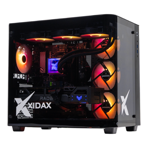 Xidax - X-6 Onami Gaming PC - AMD Ryzen 7 9800X3D, Radeon RX 9070XT 16GB, 32GB DDR5, 2TB NVMe, Window 11 Home - Black-Front_Standard 