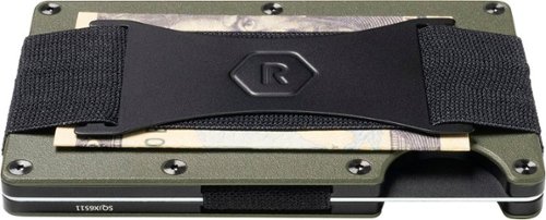 The Ridge Wallet Matte Olive MagSafe Wallet Cash Strap - Green WORLDWIDE DELIVERY