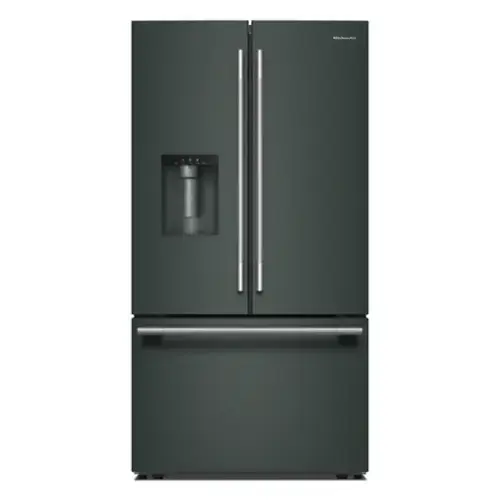Front. KitchenAid - 36 in. Wide 30 cu. ft. French Door Refrigerator with Exterior Water and Ice - Juniper.