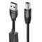 AudioQuest - Diamond USB-A > B 16.4' Digital High-Definition Audio Cable with USB-A to USB-B Connectors - Silver on Black-Front_Standard