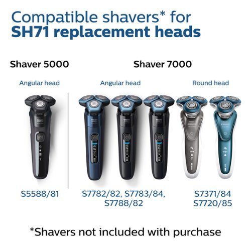 Philips Norelco Shaving Heads for Shaver Series 7000 and Angular-shaped Series 5000, SH71/52 - Silver HOW TO BUY