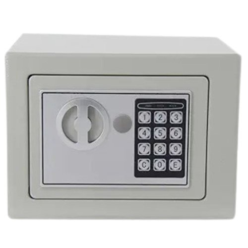 Stock Preferred - 9" Electronic Digital Security Safe Box with Keypad - White-Front_Standard 