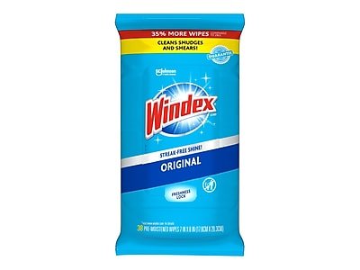 Windex - Window and Glass Wipes, Original, 38/Pack (319251)