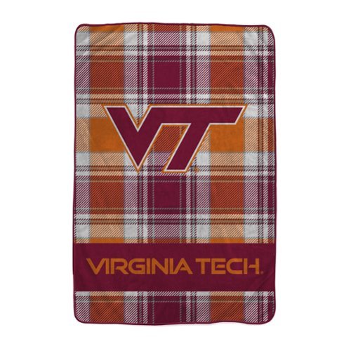 Pegasus - Virginia Tech Hokies 66" x 95" Oversized Plaid FAN-mily Ultra Cozy Blanket - Multicolor-Front_Standard 