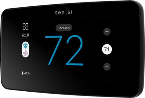 Emerson Sensi Touch 2 Smart Programmable Wi-Fi Thermostat-Works with Alexa - Black Beveled Edge GLOBAL SHIPPING