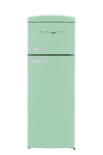 Front. Unique Appliances - Classic Retro 7.5cu.ft Compact Top Freezer Refrigerator - Summer Mint Green.