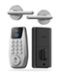 DESLOC - C110 Smart Door Lock with Visible Display and Fingerprint, Smart Keypad Deadbolt with Lever for Front Door - Silver-Front_Standard