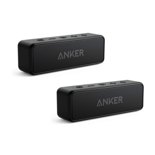 [2-pack] Anker Soundcore 2 Portable Bluetooth Speaker with 12W Stereo Sound - Black-Front_Standard 