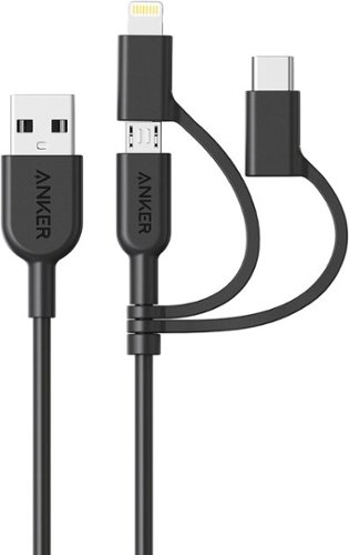  Anker - Powerline II 3-in-1 Cable - Black