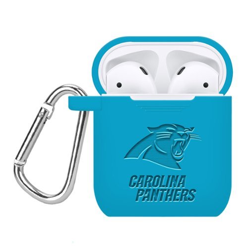 Artinian - Carolina Panthers Debossed Silicone AirPods Case Cover - No Size - Multicolor-Front_Standard 