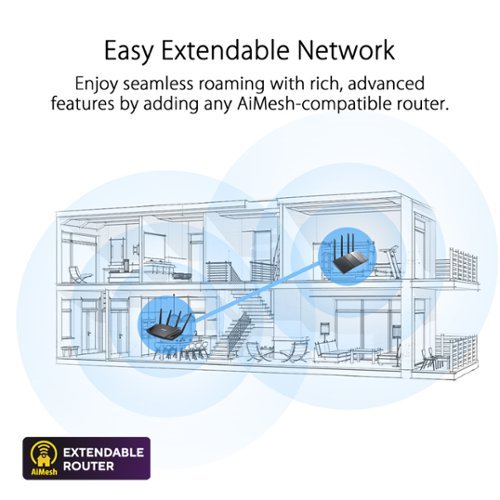 ASUS AX6000 Dual Band Wi-Fi 6 Router - Black GLOBAL SHIPPING