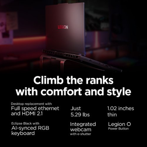 Lenovo Legion Pro 5 16 Gaming Laptop WQXGA - AMD Ryzen 9 8945HX - NVIDIA GeForce RTX 5060 - 16GB Memory - 1TB SSD - Eclipse Black SHOP ONLINE