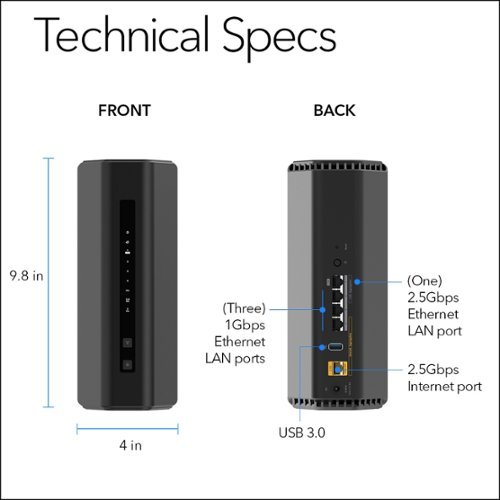 NETGEAR Nighthawk BE6500 Dual-Band Wi-Fi 7 Router - Black BUY IN MIDDLE EAST