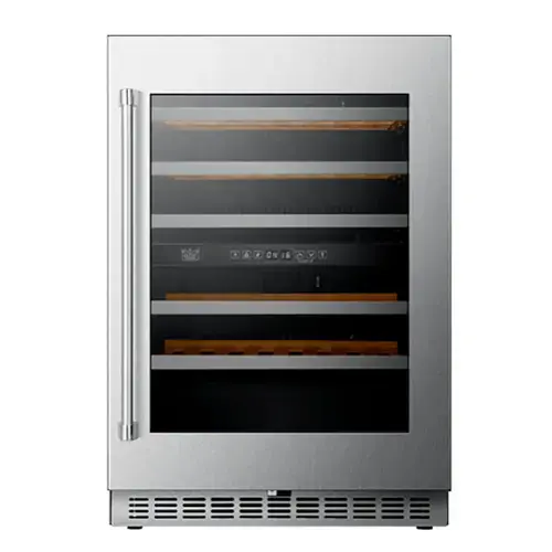 Front. Kucht - 24 in. Dual Zone 52-Wine Bottles Wine Cooler in Stainless Steel - Stainless Steel.