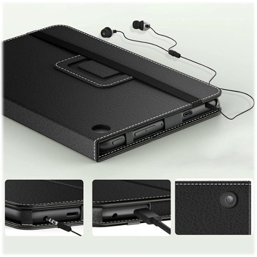 SaharaCase Hand Strap Series Folio Case for Amazon Fire 7 (2022) - Black SHOP ONLINE