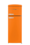 Unique Appliances - Classic Retro 7.5cu.ft Compact Top Freezer Refrigerator - Creamscicle Orange-Front_Standard