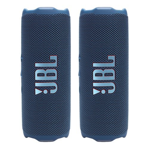 JBL - Flip 7 Waterproof Portable Speaker Bundle - Pair - Blue-Front_Standard 