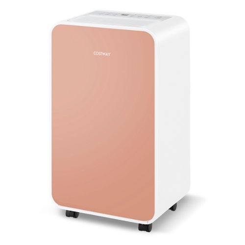Costway Dehumidifier for Home Basement 32 Pints/Day 3 Modes Portable up to 2500 Sq. Ft Pink - Pink