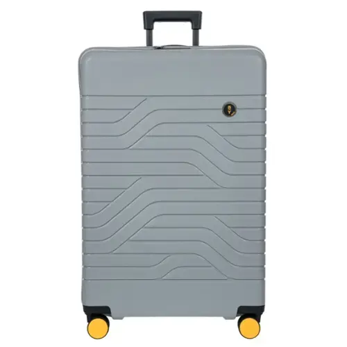 Front. Bric's - Ulisse Expandable 30" Checked Spinner Luggage - Gray.