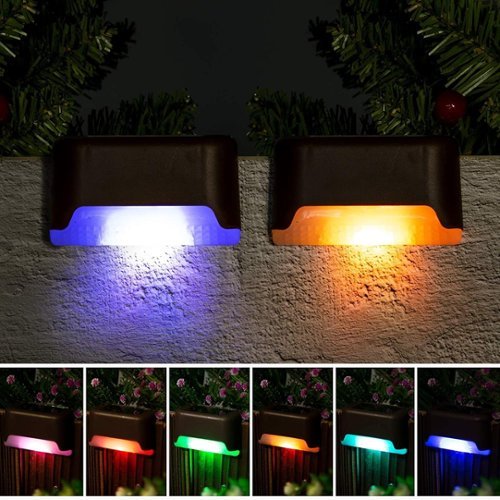 RTMB - 16-piece set of color-changing solar deck lights, waterproof LED lights - ‎16pk-Color Changing-Front_Standard 