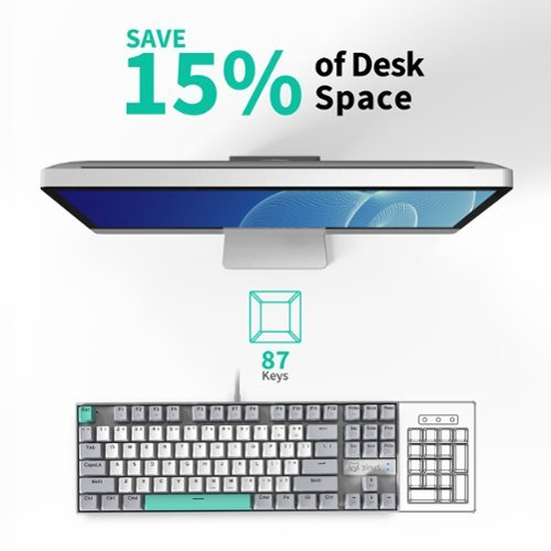 3inus KEBOHUB EE01 Wired Mechanical Keyboard with 5-in-1 Hub, 87 Keys RGB Backlit, Hot-Swappable Switches for Mac & Windows - Gray BUY IN QATAR