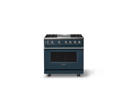 Viking - 36"W. 4 Burner Pro 5 Series 5.6 Cu. Ft. Freestanding Sealed Dual Fuel Convection Range/Griddle - Squall - Squall