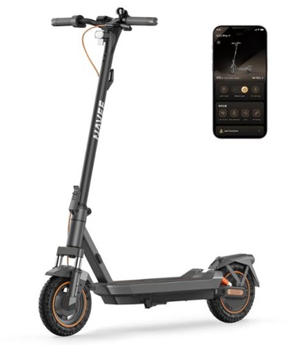 NAVEE - GT3 Pro Electric Scooter w/37.3 miles Max Operating Range & 20 mph Max Speed - Black-Front_Standard 