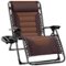 Best Choice Products - Oversized Padded Zero Gravity Chair, Folding Outdoor Patio Recliner w/ Side Tray - Brown/Caramel - Espresso/Caramel-Front_Standard