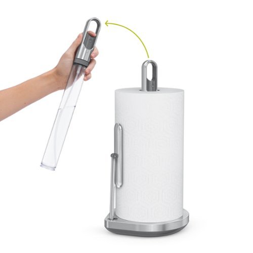 simplehuman - paper towel holder with spray - Brushed-Front_Standard 