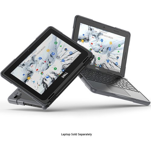 SaharaCase DualShock Laptop Case for Dell 3120/3110/3100 Clamshell and 2-in-1 Chromebook - Gray/Clear BUY IN SINGAPORE