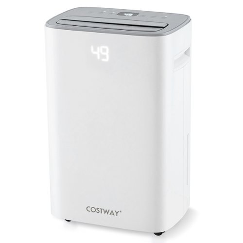Costway 52 Pint Dehumidifier for Basement 4500 Sq. Ft Portable Dehumidifier 24H Timer - White