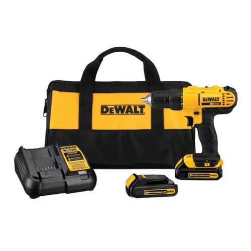 Dewalt - 20V Max Compact Drill/Driver Kit 2 Batteries and Charger Included - Yellow-Front_Standard 