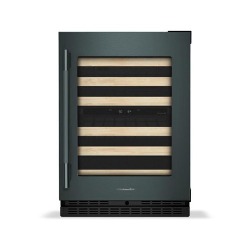 KitchenAid - 46-Bottle Wine Cellar with Full-Extension Wood-Front Racks - Juniper