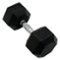 Inspire - Fitness 40 LB Rubber Dumbbell - Black-Front_Standard