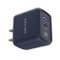 Nautica - CH130 Charger - Fast Charging 30W PD USB-C / USB-A QC3.0 Dual Port Wall Charger for iPhone 16/15, Galaxy, Pixel - Navy-Front_Standard