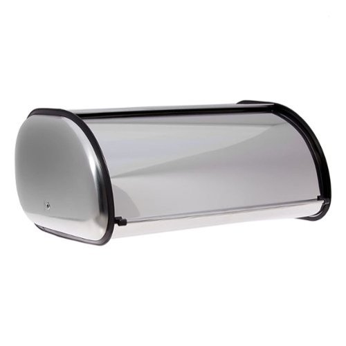 Home It - Bread Box Stainless Steel Bread Storage Box - Bread Bin Storage Holder for Kitchen - 16.5x10x8 - Silver-Front_Standard 