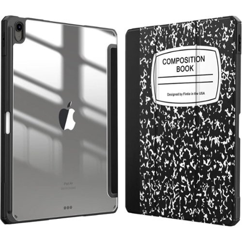 Kitcheniva - Shockproof Hybrid Slim Case For iPad Air 13 Inch M3 2025 Clear Shell Cover - Black and White-Front_Standard 