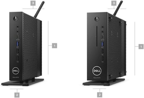 Dell - Wyse 5070 Thin Client Desktop | Pentium Silver - J5005-16GB SSD Hard Drive - 8GB RAM | 4 cores @ 2.8 GHz ThinOS Bla - Black-Front_Standard 