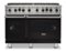 Viking - 48 in. Wide 8 Burner 5-Series Gas Open Burner Range - Onyx-Front_Standard