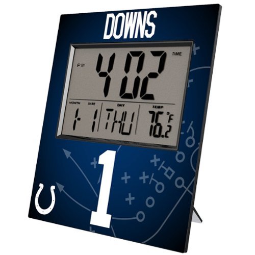 Keyscaper - Josh Downs Indianapolis Colts Digital Desk & Wall Clock - Multicolor-Front_Standard 