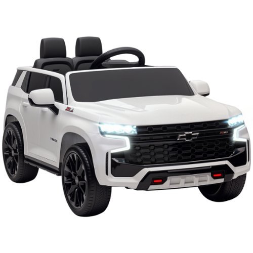 Aosom - Licensed Chevrolet Tahoe Ride On Car, 12V 7AH Battery Toy with Remote, LED Lights, Music, Suspension, 3 Speeds, for 3+-Front_Standard 
