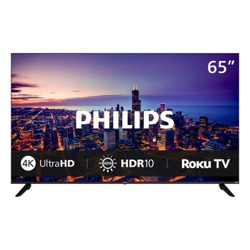 Philips - 65" Class 6000 Series LED 4k UHD Smart Roku TV-Front_Standard 