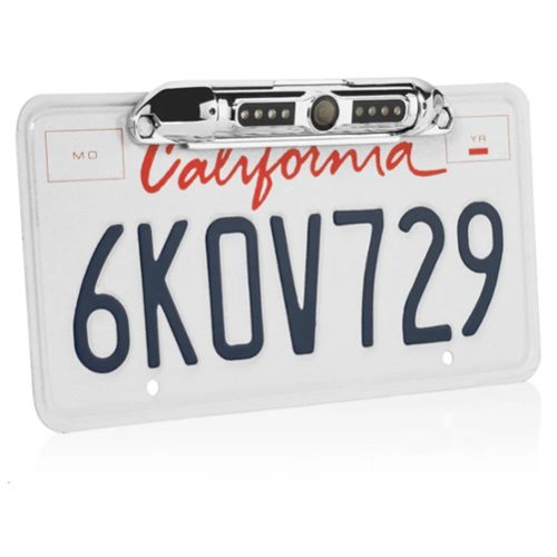 BOYO Bar-Type License Plate Camera with IR Night Vision - Chrome WORLDWIDE DELIVERY
