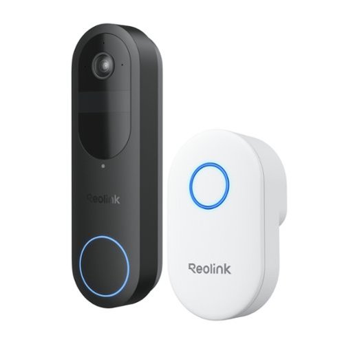 Reolink - Smart Wi-Fi Video Doorbell 2K 4MP Battery Operated Wireless with Plug-in Chime and 64GB SD Card - Black - image 2