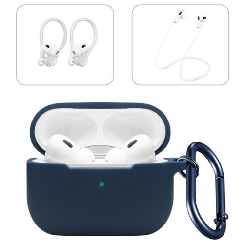SaharaCase - Apple Airpods Pro 3 Case Kit | Added Accessories | Smooth Silicone | Anti-Shock Material | Venture Series - Night Sky Blue-Front_Standard 